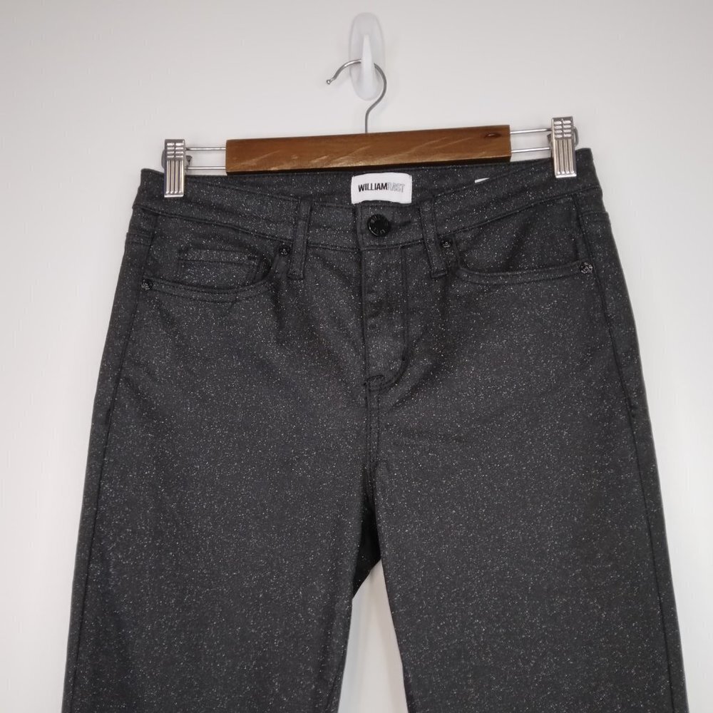 William Rast Perfect Skinny Sparkly Charcoal Ankle Jeans Size 28